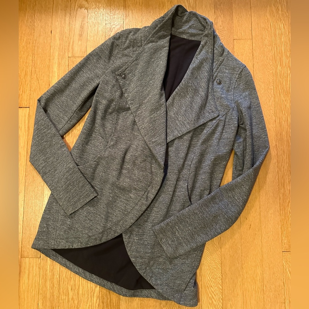 Lululemon Modal Heathered Cross Neck Cardigan